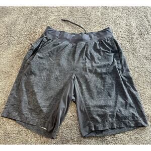 Lululemon T.H.E. Shorts 9" Linerless Heathered Grey Mens Medium Training Gym